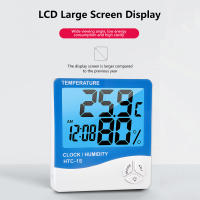 Medidor De Temperatura Y Humedad Digital HTC-1 HTC-1S Estación Meteorológica Con Reloj Para Interior Y Exterior Hygrometer - details 7
