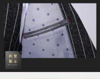 Traje De Negocios Elegante Con Chaqueta Y Pantalón Rayas Verticales Traje Tres Piezas Para Hombre Cierre Único Moda Coreana - details 17