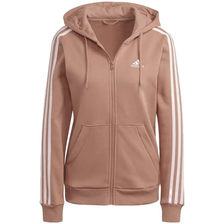 Sudadera con Capucha Adidas 3 Stripes Adid para mujer en color beige - 1