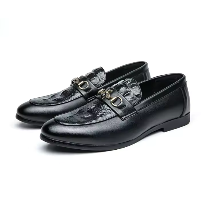 Zapatos De Cuero Casual Para Hombre Estilo Británico Y Coreano Con Diseño De Abeja Mullidos Y Transpirables Para Oficina Y Moda - 1