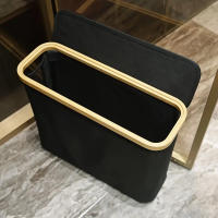 Cesta De Almacenamiento Grande Con Estante Y Porta Papel De 12 Rolls De Tissue Cubierta De Tela Oxford Y Bamboo - details 4