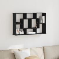 Estante de pared vidaXL - Roble negro, 85 x 16 x 52.5 cm, Hecho de madera elaborada - details 0