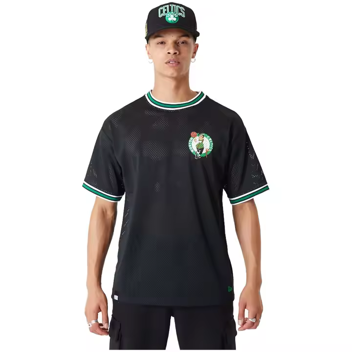 Camiseta de Manga Corta New Era Boston Celtics Nba para unisex en color negro - 1