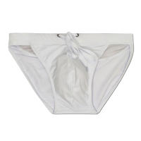 Bragas De Natación Para Hombre En Blanco Briefs Triangulares Sexys Ropa Deportiva De Playa Monocromáticas Polyester Spandex - details 16