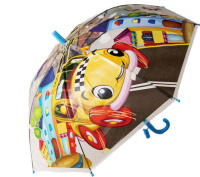J.S ONDO Paraguas Transparente Bastón Plegable, 50cm Cerrado de NIÑO O NIÑA, Automático, 8 Varillas Resistente Al Viento,DIBUJO ANIMADO CON SILVATO - details 1