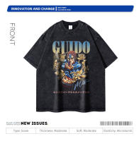 Camiseta Guido Mista Oversize Vintage Manga Harajuku Retro DIO Kujo Jotaro JoJo Sex Pistols Para Hombres Camisetas De Algodón Con Estampado De Anime Para La Vida Diaria - details 0