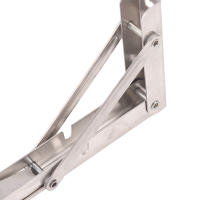 Pequeña Mesa Plegable De Acero Inoxidable Gris Para Caravana Accesorios De Coche Base De Escritorio Plegable Para Camping - details 21