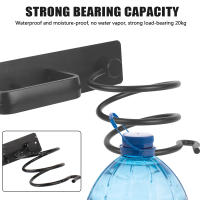 Organizador De Baño Pared Montado Estante De Almacenamiento Con Porta Secador Y Rizador De Cabello Accesorios De Cocina De Aluminio Espacial - details 3