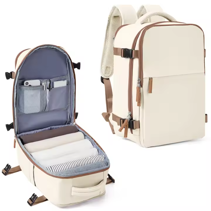ZVD SOMY bolsa para ordenador portátil de gran capacidad para mujer, mochila impermeable para viaje de negocios y escuela, equipaje de mano, 40x20x25 - 1