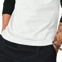 Camiseta Casual Para Hombre Cuello Redondo Manga Larga Color-Block Estilo Europeo Y Americano Camiseta Básica De Verano - details 4