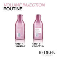 Redken Volume Injection Pack / Champú 300 Ml. + Acondicionador 300 Ml. para Cabello Fino, Liso o Tratado / Volumen en la Raíz, Cuerpo y Brillo. - details 1