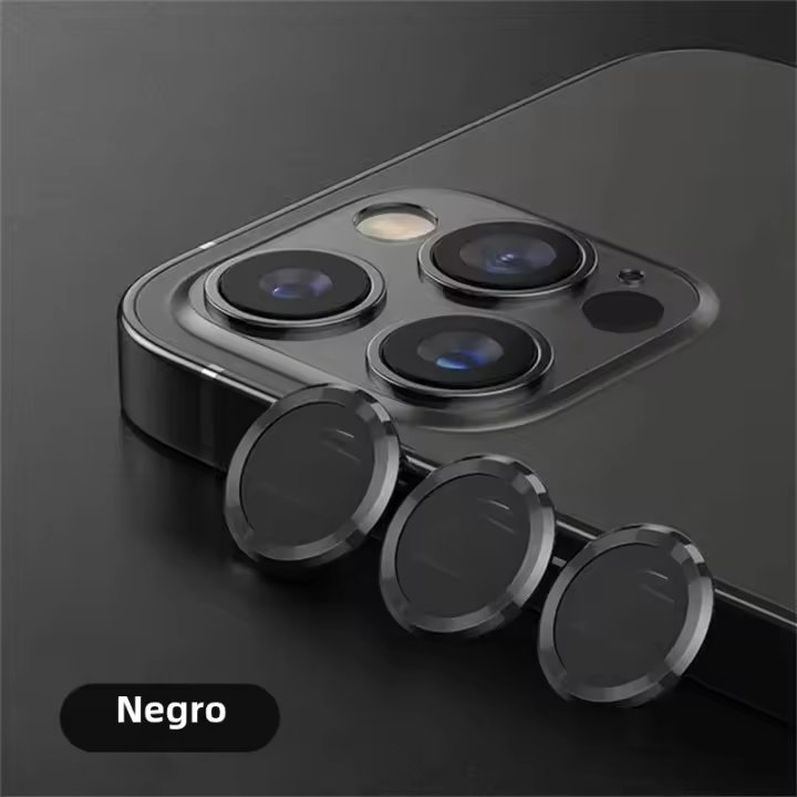 Protector De Lente De Cámara Para iPhone 12 13 14 15 pro Max Mini Vidrio Metálico Anillo Protector Compatible Con iPhone 14 pro Max - 1