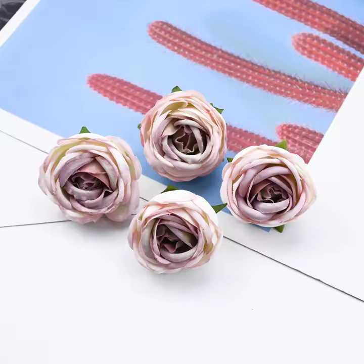 5/10Pcs Rosas De Té En Seda Decoraciones De Navidad Para El Hogar Scrapbooking Accesorios De Boda Artificial Flores - 1