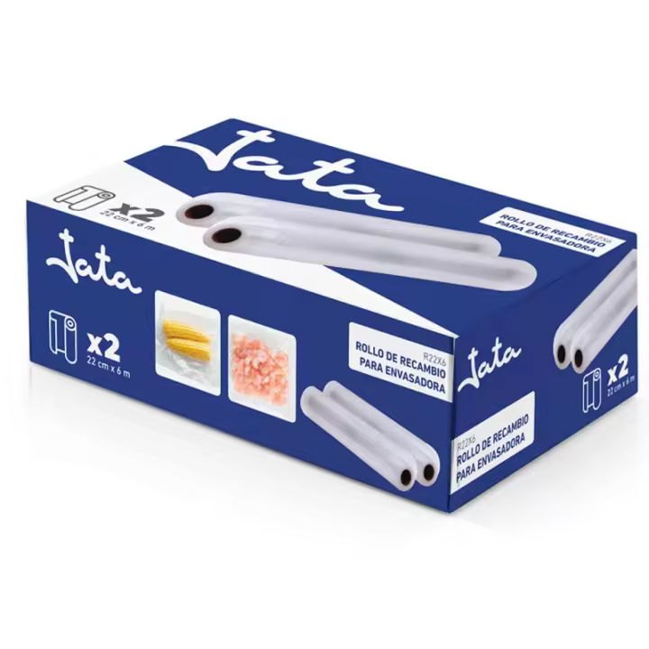 Pack 2 Rollos JATA R22x6 Envasadora Vacío 22x600cm - 1
