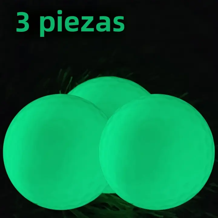 3Pcs Bolas De Golf Luminosas Profesionales Para Jugar De Noche Bolas De Práctica Reutilizables Con Luz Duraderas Accesorios De Golf - 1