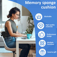Almohada De Soporte Lumbar En Forma De Cilindro De Espuma De Memoria Con Correa Elástica Ergonómica Para Viaje Portátil Almohada Para La Columna Cervical - details 3