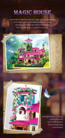 Bloques De Construcción Princesa Magia Castillo 3600PCS Villa Selva Sakura Juguetes De Bloques Diamantes Para Niñas Cumpleaños - details 2