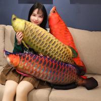Juguete De Peluche Realista De Arowana Dorada Cálido Y Suave Muñeco De Pescado Almohadilla De Pescado Cojín Para Gatos Regalo Para Todas Las Edades - details 14
