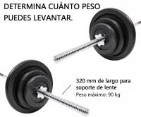 ALLINLIFE Barra de Pesas 180 cm/220cm Cromo con Cierre de Resorte 25 mm /28mm diámetro, Opción: desmontar o no.capacidad-100 kg - details 7
