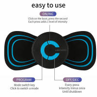 Equipo de Ejercicio: Mini masajeador eléctrico de Mano para Cuello y Espalda EMS, Parche de Masaje Cervical, Equipo de Ejercicio estimulante - details 2