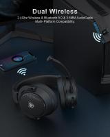 Auricular De Juego Inalámbrico NUBWO G07 Con Tecnología 2.4GHz Y Bluetooth 5.3 Micrófono De Cancelación De Ruido Estéreo Compatible Con Computadora Y Teléfono Móvil - details 2
