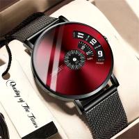 Reloj De Hombre Estudiante Moda Nueva Roja Duradero Y Bonito Reloj De Pulsera De Cuarzo Para Hombres Elegante Y Casual - details 3