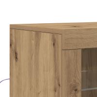 Consola vidaXL con luces LED Roble Artisan 41x37x67 cm - details 5