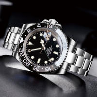 Reloj De Diversión GMT Para Hombres Con Movimiento NH34A Automático Acero Inoxidable Luminoso Correa Jubilee Hebilla Deslizante 200m Impermeable - details 5