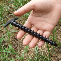 10Pcs Palos De Tenda De Plástico De Alta Resistencia 5.7 Pulgadas Gancho De Asta Para Acampar Y Exterior Tipo Espiral Palos De Sombra Para Tenda - details 10