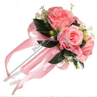Bouquet De Novia Artificial De Rosa Peonia Y Orchidáceas En Seda De Alta Calidad Suministro De Boda Flores Artificiales - details 4