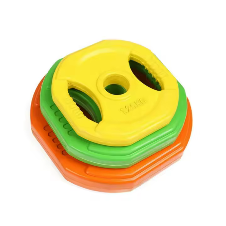 Ozio Fitness Discos Pump 28 mm Musculación Fitness Hierro Recubrimiento de Goma 1,25 kg  / 2,5 kg / 5 kg - 1