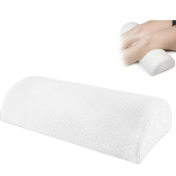 Almohada de rodilla Clip de espuma de memoria Almohada de pierna de rebote lento Clip Almohada de pierna-40-20-10cm, Blanco, 1PC - 1