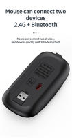 Jomaa Teclado Y Ratón Inalámbricos Ultrafinos USB 2.4G + Bluetooth Recargables Con Funciones Multimedia Para Oficina Doméstica - details 15