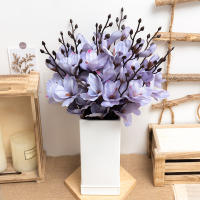 Bouquet Artificial De Magnolias De Alta Calidad Para Decoración De Hogar Fiesta Boda Navidad Flores Silken Accesorios De Fondo - details 3