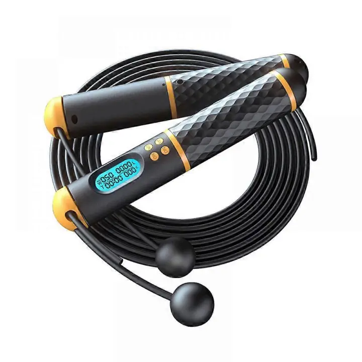 Cuerda de saltar con Contador, Cuerda de Salto de velocdad para adultos con Contador de calorías Para Perder peso, Cuerda de fitness con rodillos de Bolas para principios - 1