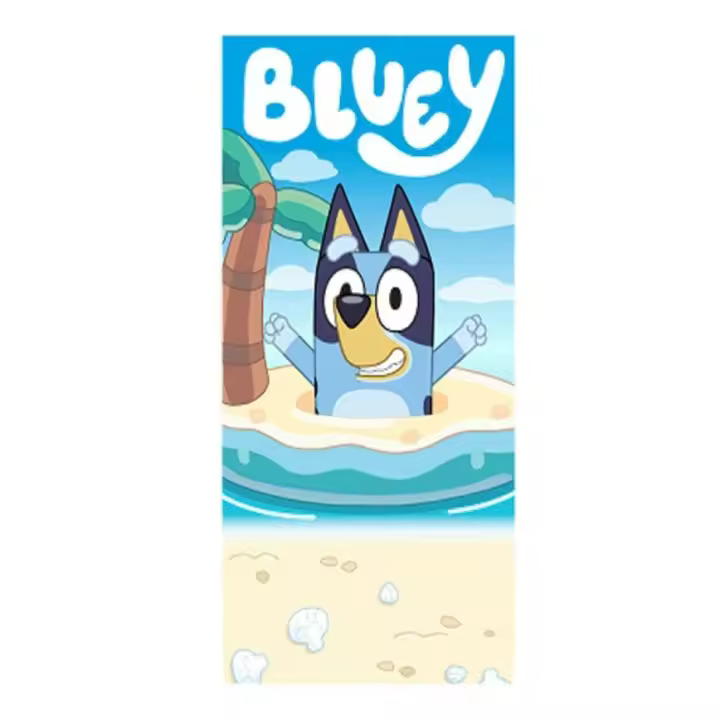 Toalla de Playa Estampada con licencia Bluey, Modelo BL5247388, 70x140cm, Multicolor, Bluey - 1