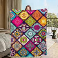 Manta De Plush Suave Y Cálida De Cuatro Estaciones Estilo Mandala Para Sofa Sala De Estar Dormitorio Oficina Viaje Regalo - details 3