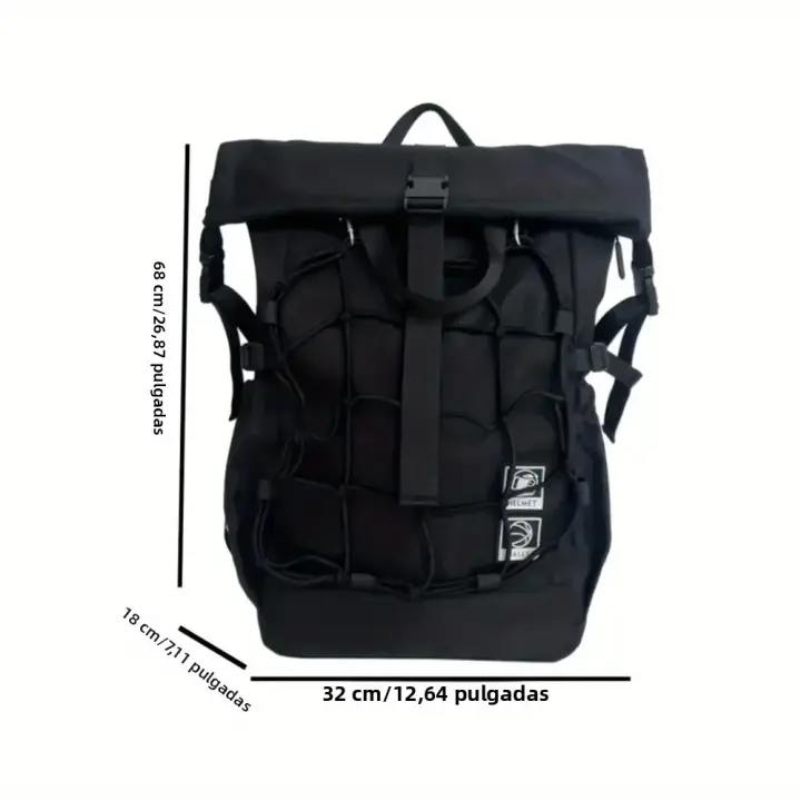 Mochila Deportiva Para Motocicleta Con Reflectores Y Malla Para Posicionamiento De Casco Impermeable Y Ciclismo Light Sports Basketball - 1
