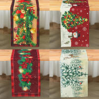 Mantelos Navideños 2024 Decoración De Año Nuevo 2025 Bandera De Navidad Natal Hecha De Poliéster 100% Para Mesa De Fiesta - details 1
