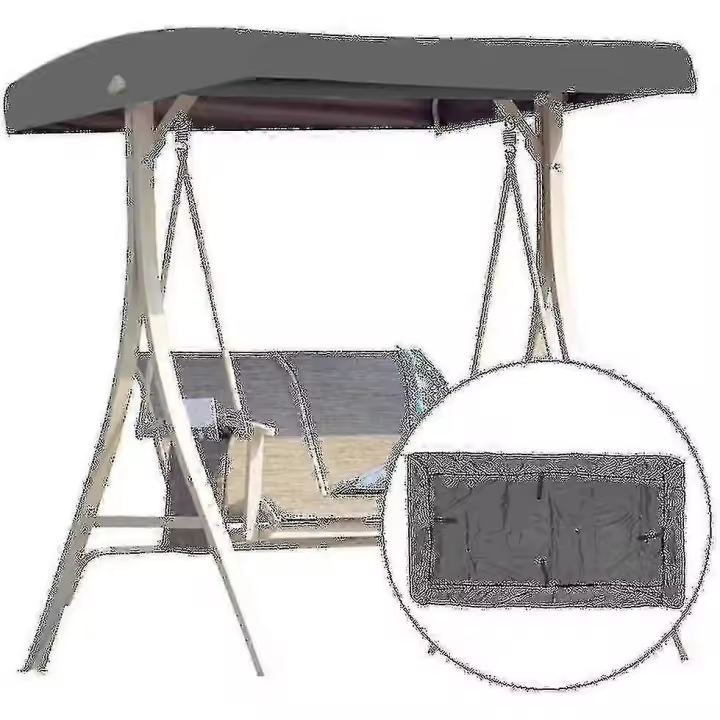 Reemplazo Techo Jardín swing universal swing Techo Porche swing Banco Jardín tumbona 2-3 plazas 191X120 cm _ y mejor regalo - 1