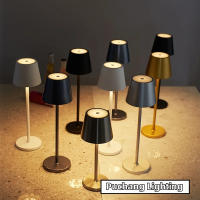 Lámpara De Mesa Recargable Sin Cable Con Sensor De Toque LED Luz Nocturna 3 Niveles De Ajuste Para Decoración De Restaurante Hotel Bar - details 0