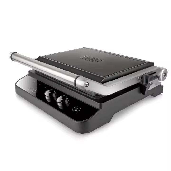 Black+Decker BXGR2000E Parrilla Electrica, 2000 W, Acero Inoxidable Anti-Huellas, Negro - 1