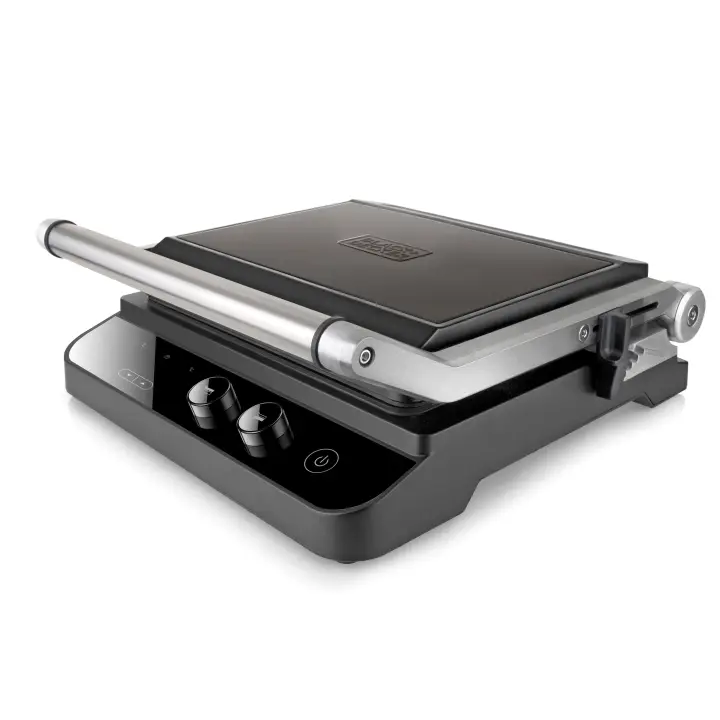 Black+Decker BXGR2000E Parrilla Electrica, 2000 W, Acero Inoxidable Anti-Huellas, Negro - 1