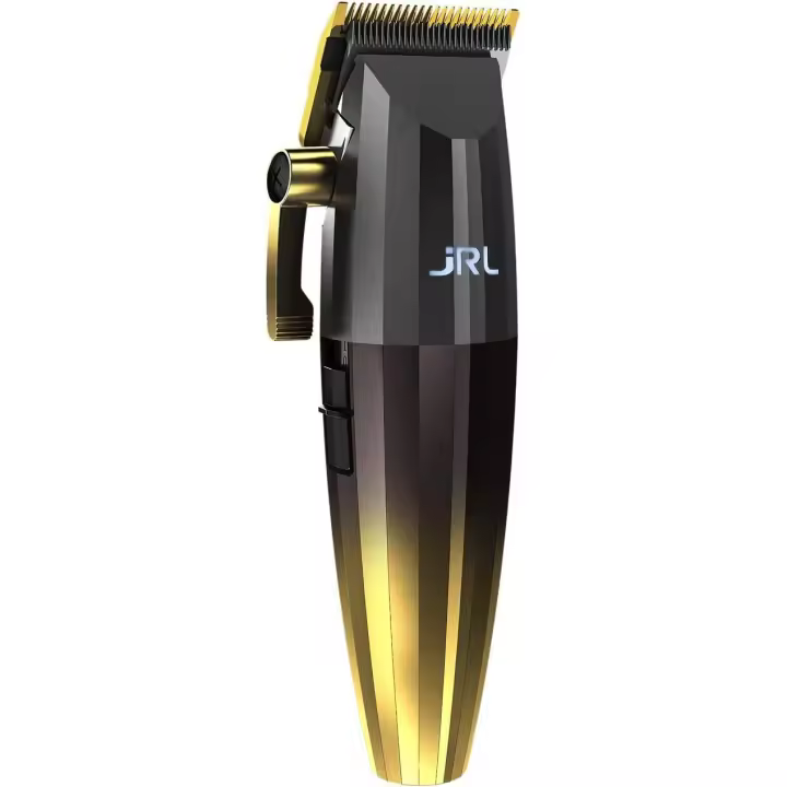 Maquina cortapelo JRL 2020C Gold Edition -  Corte de Pelo profesional, Cuchillas de titanio, Motor silencioso, Batería de 4 horas, Cortapelos Profesional con tecnología Fresh-Fade. Color Negro y Dorado - 1