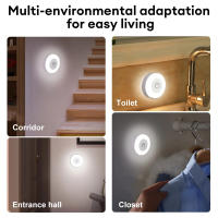 Lámpara Nocturna LED Mini Con Sensor Táctil Recargable Por USB Luz De Pared Magnética Para Cocina Y Dormitorio Luz Portátil Con Base Magnética Dimmable - details 9