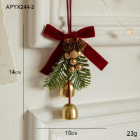 Nueva Colgante De Navidad 2025 Pequeño Campana Terciopelo Nudo Navidad Árbol Pinza Decoración Suministros Escena Colgante Decorativo Pequeño - details 1