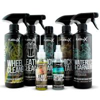 AutoFullCar - Kit Limpieza Moto Completo, Limpia Llantas, Champú Espuma Activa, Cera Líquida Quick Detailer, Limpiador en Seco Cera Carnauba, Limpiador Cuero y Casco, Producto Detailing Profesional - details 0