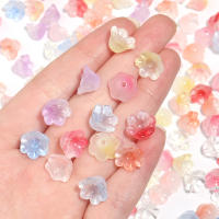 50pcs Perlas De Vidrio Lampwork En Forma De Flor De La Valle Coloridas 12x7.5mm Irregulares Para Hacer Joyas DIY Accesorios - details 5