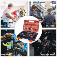 Juego De Herramientas De Reparación De Coche Multifuncional 46 Piezas Juego De Herramientas De Estuche Ratchete Sockets Combinación Para Motocicleta - details 18