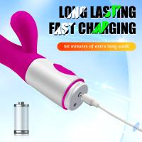 Juguete Sexual Para Adultos G-Point Dildo Rabbit Vibrador De Silicona Suave Estimulador De Clítoris Y Vagina Control Manual - details 3